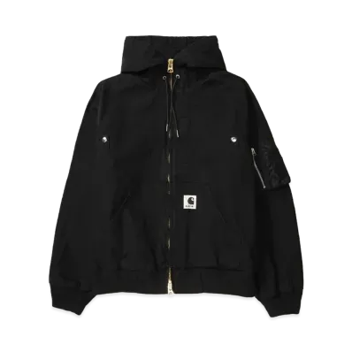 sacai x Carhartt WIP Washed Duck Hooded Blouson Mens "Black"