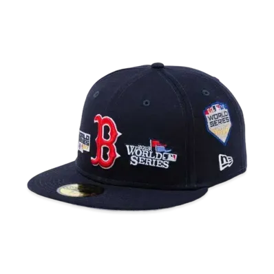 NEW ERA 59Fifty World Champions Boston Red Sox Gray Under Visor "Navy"