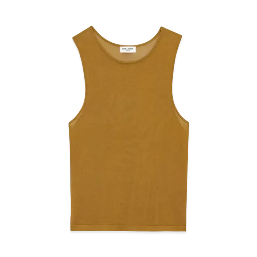 Saint Laurent Women's Crop Tank Top in Knit
"Mordore"