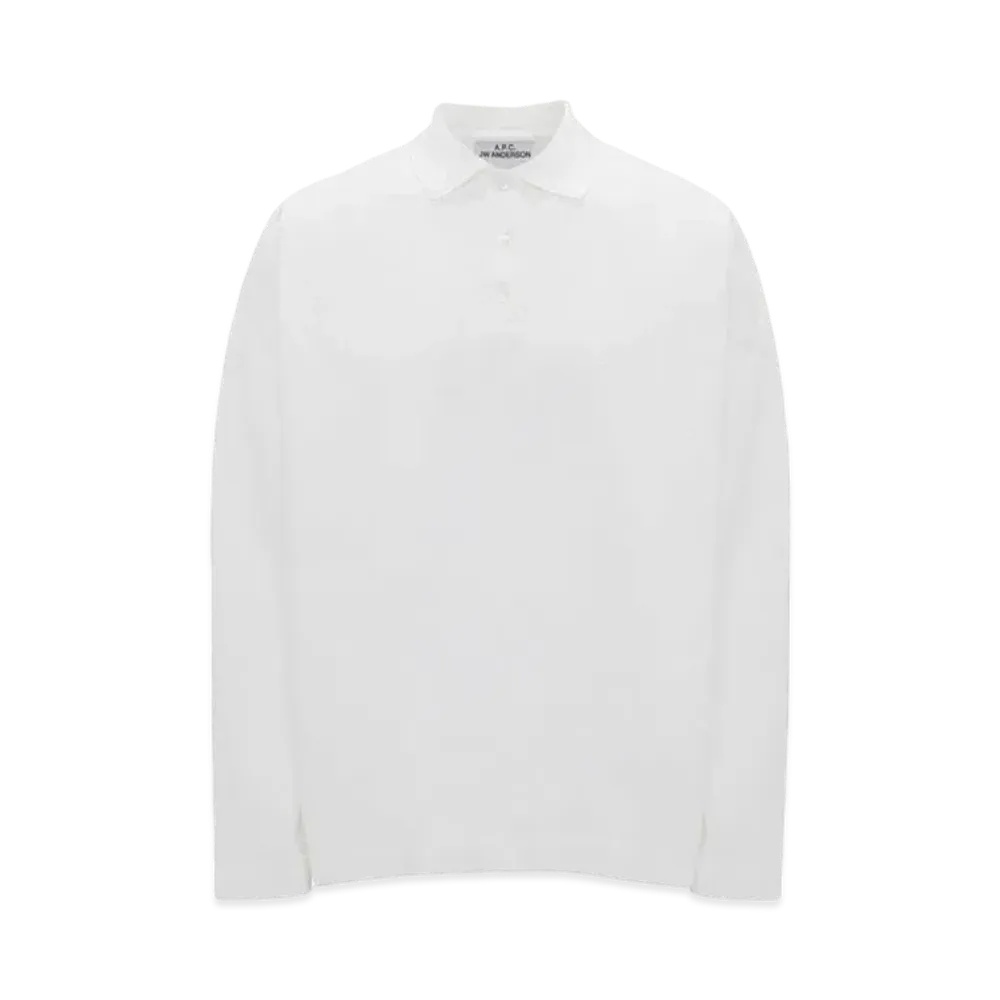 JW ANDERSON x A.P.C. - Polo Murray - Long Sleeve Polo Shirt "Off White"