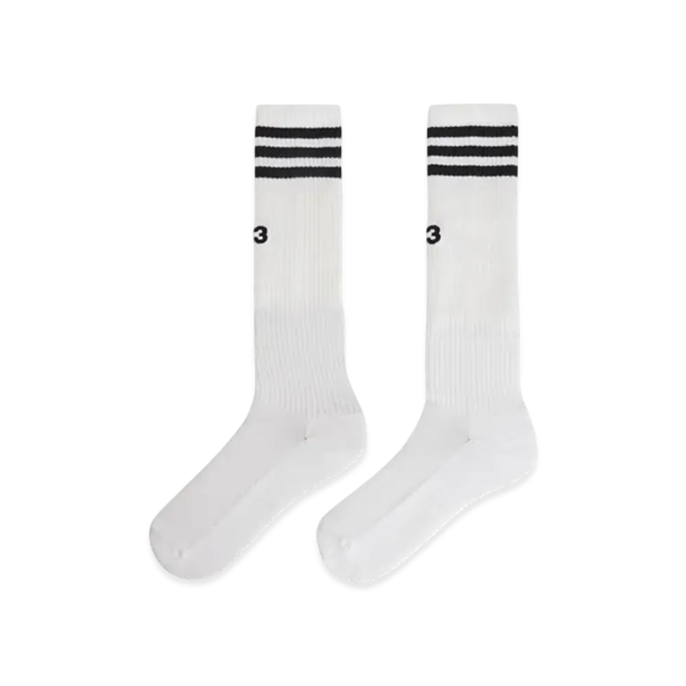 Y-3 Stripes High Socks "White"