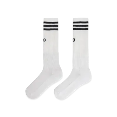 Y-3 Stripes High Socks "White"