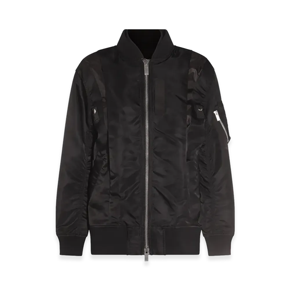 sacai Women's Nylon Bomber Jacket "Black"