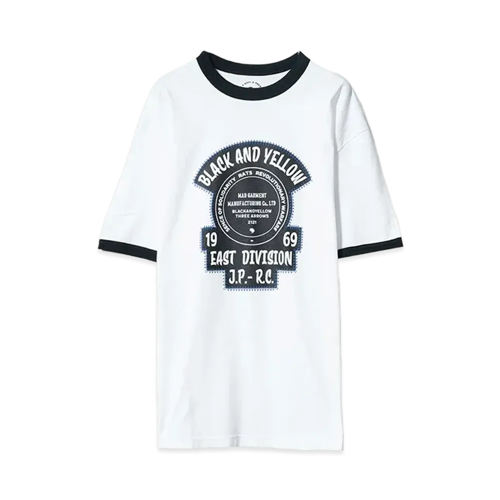 RATS TRIM PRINT TEE "BLACK"