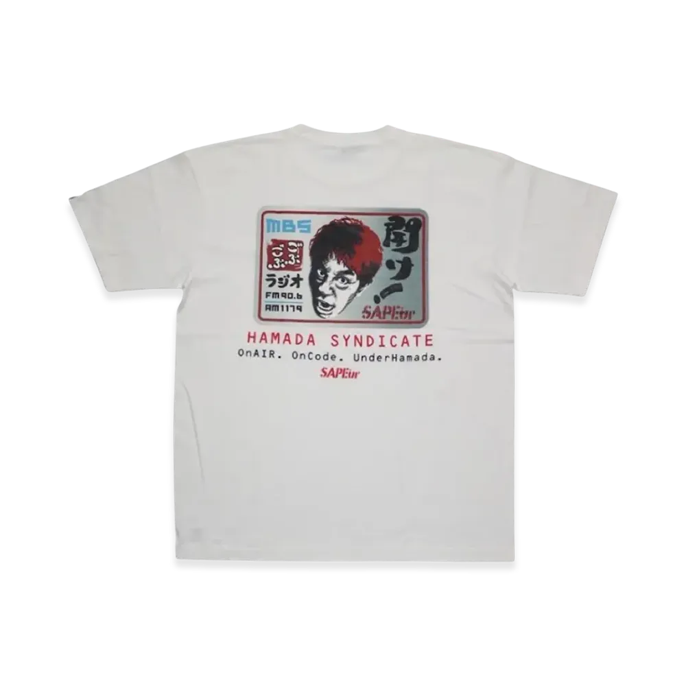 SAPEur x MASATOSHI HAMADA KOUSEIIN Gobugobu Radio S/S Tee "White/Red"