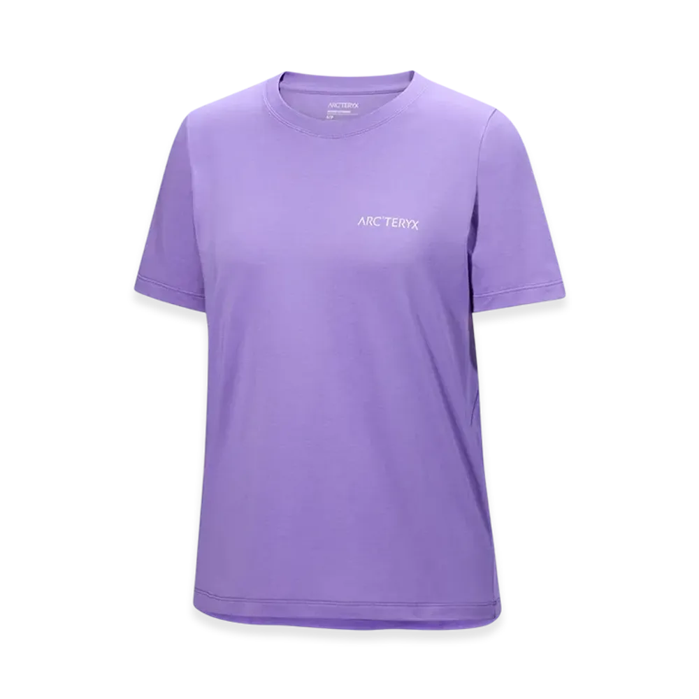 ARC'TERYX Women's Kragg SL Cotton Blurred Bird Crew SS "Aster/White" X000009500