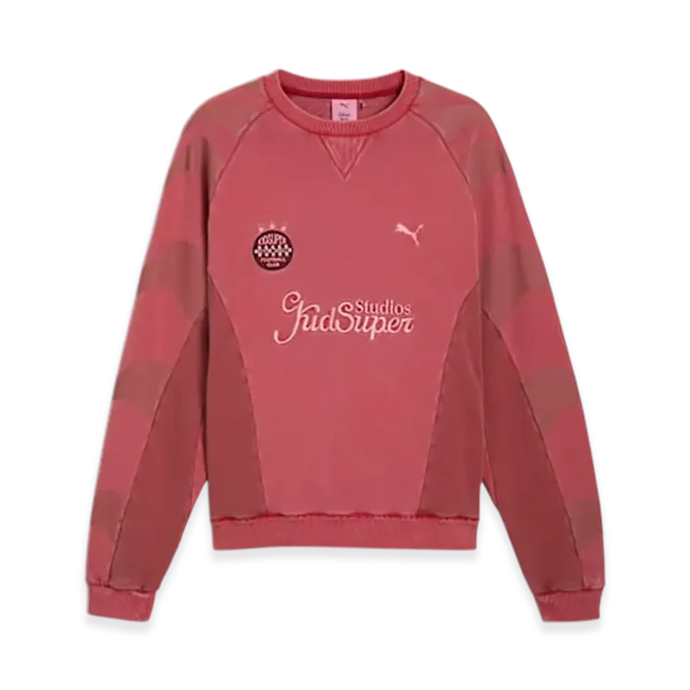 Puma x KidSuper Crew Sweat "Dark Crimson"