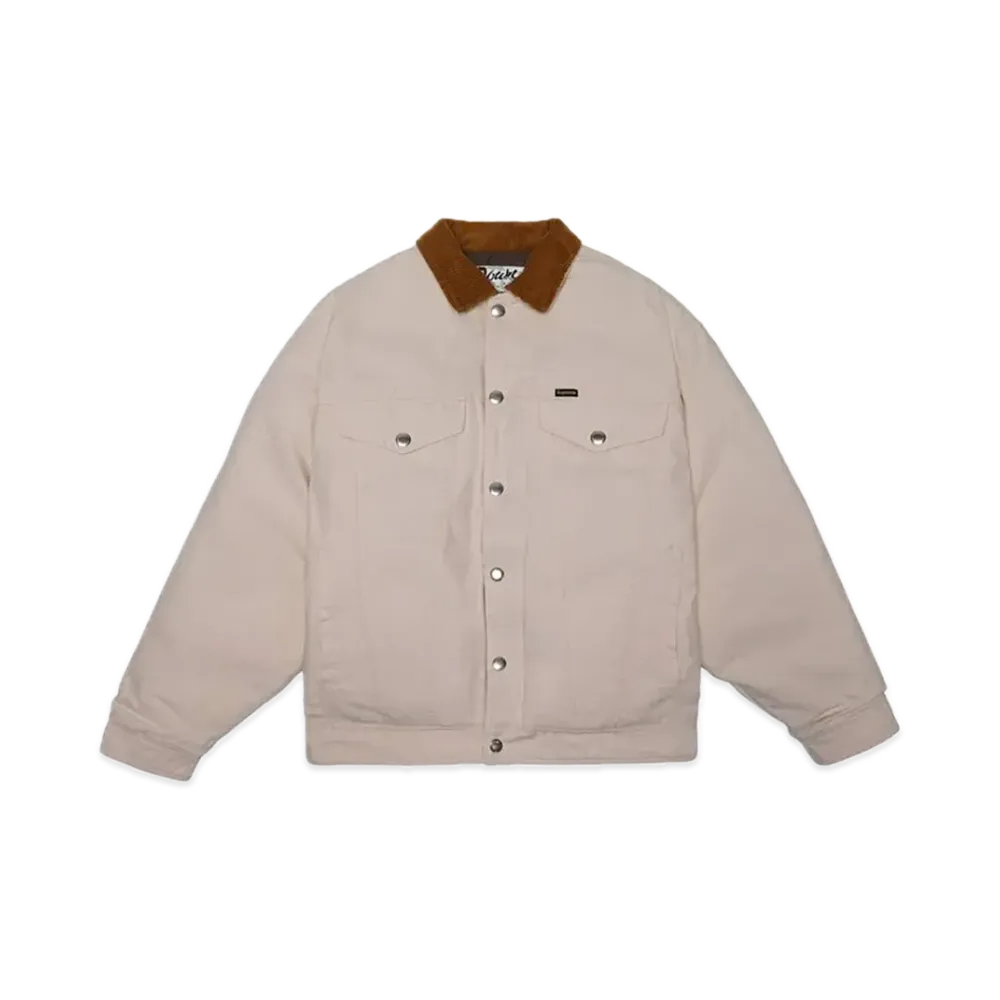 Supreme x Schott Canvas Down Trucker Jacket "Natural"