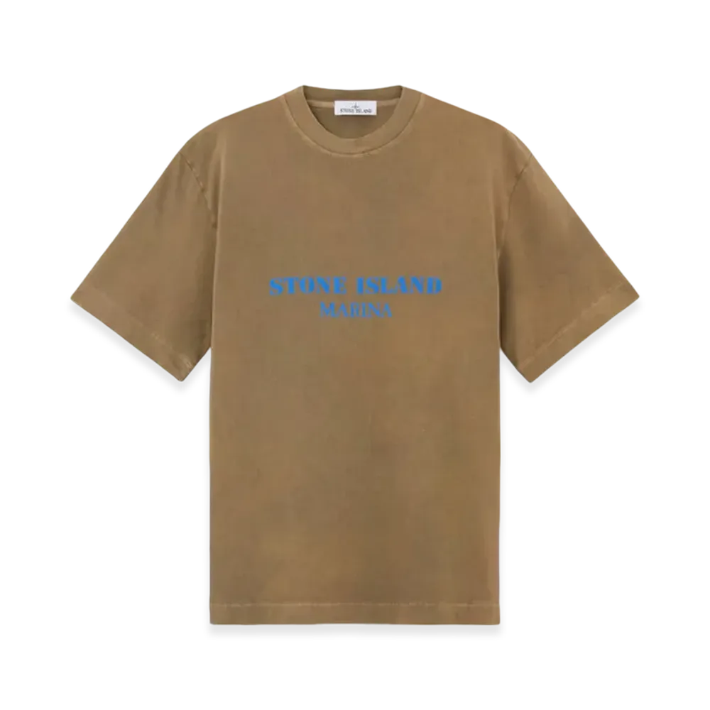 Stone Island 207X4 Marina 24/2 Cotton Jersey Old Effect Oversized Fit Short Sleeve T-Shirt - 24FW "Walnut Brown"
