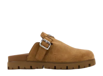 PRADA Camel Suede Slippers "Brown"