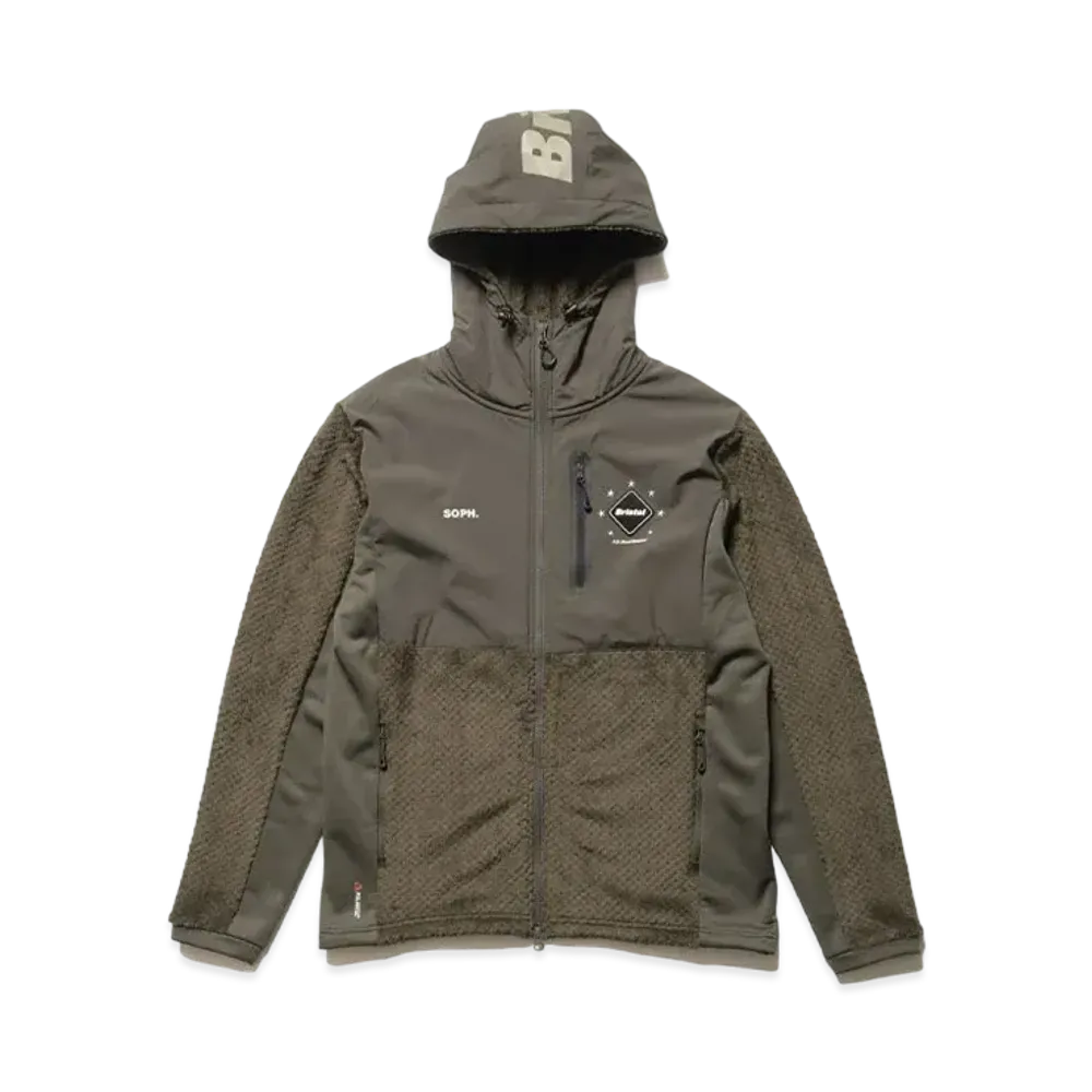 F.C.Real Bristol Polartec Hybrid Hooded Jacket "Khaki"