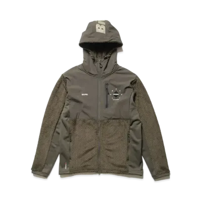F.C.Real Bristol Polartec Hybrid Hooded Jacket "Khaki"