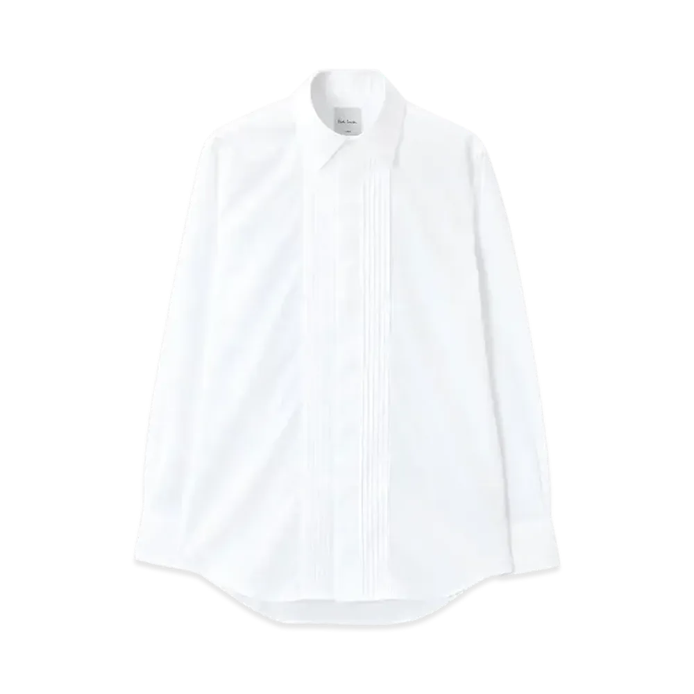 Paul Smith Pleated Dress Shirt "White"
