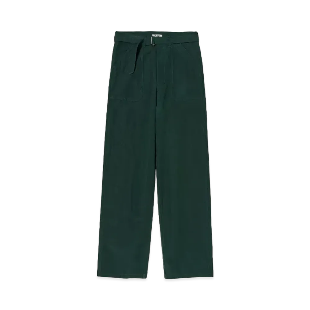 AURALEE High Density Finx Linen Weather Pants "Dark Green"