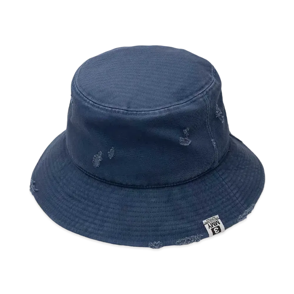 Maison MIHARA YASUHIRO Damaged Canvas Big Hat "Navy"