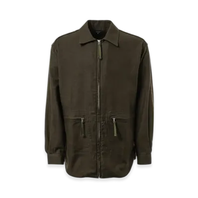 COMME des GARCONS HOMME Cotton Check Zip Shirt "Khaki"