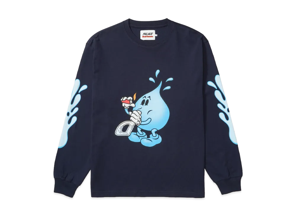 PALACE x WORLD INDUSTRIES Longsleeve "Navy"