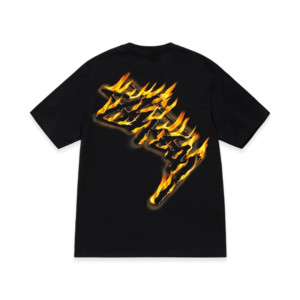Stussy Burning Stock Tee "Black"
