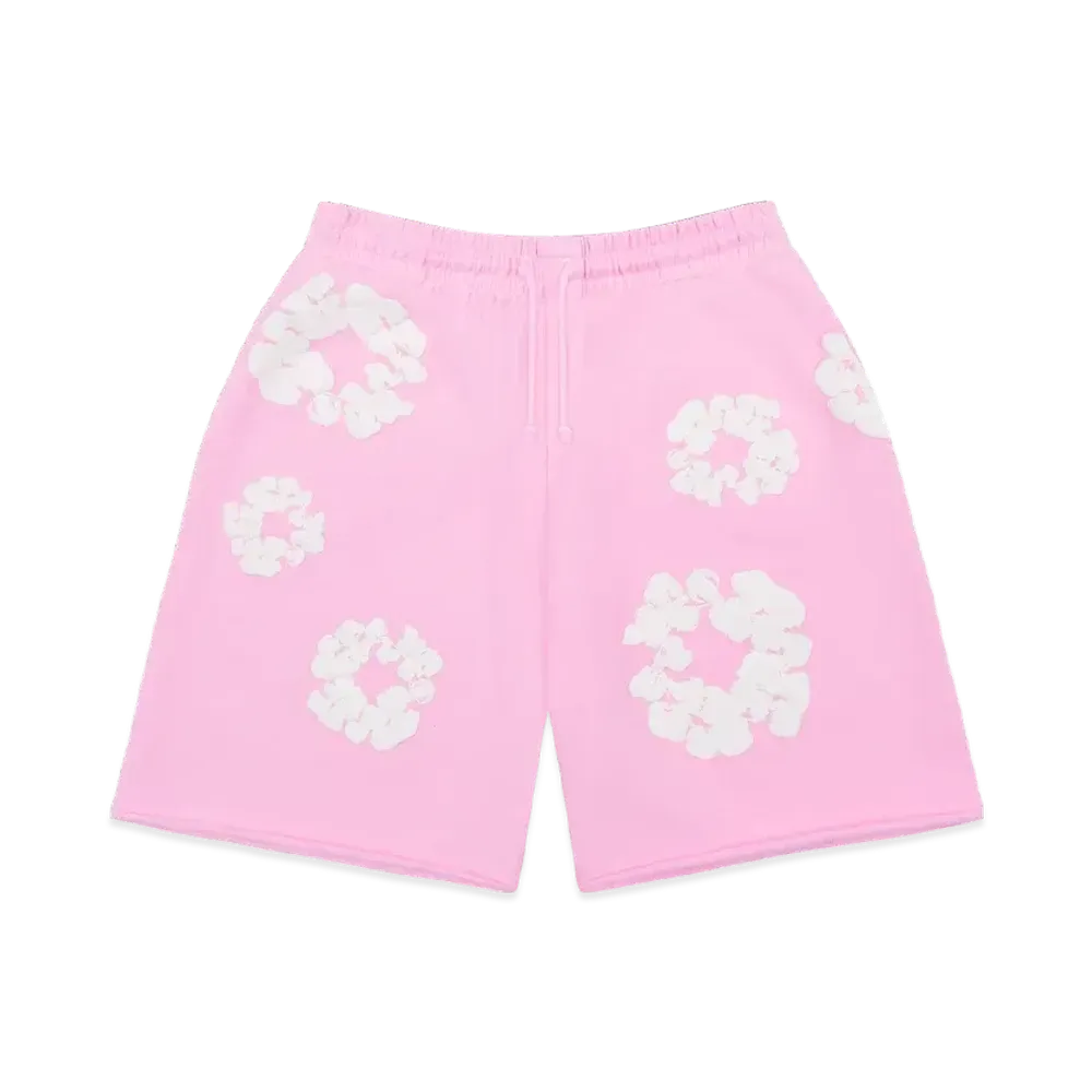 DENIM TEARS The Cotton Wreath Sweat Shorts "Powder Pink"