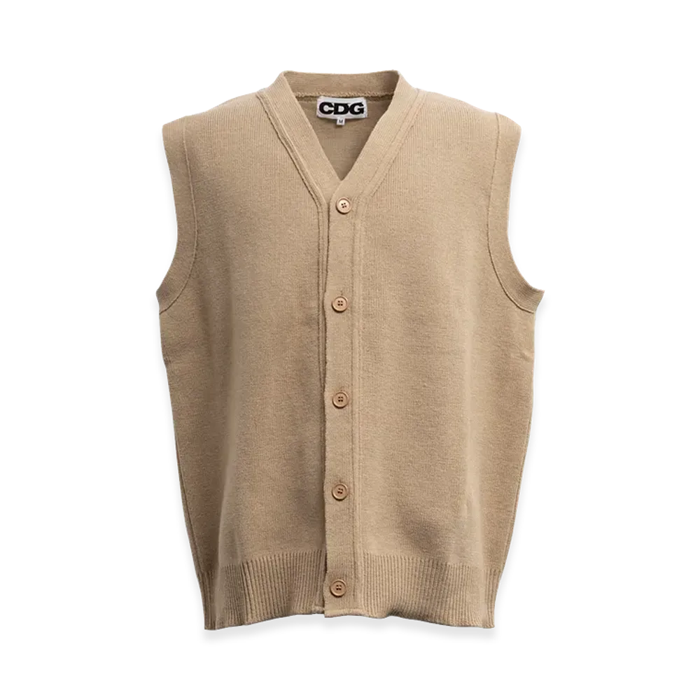 COMME des GARCONS CDG Oversized Cardigan Vest "Beige"