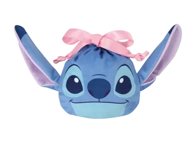 BANDAI "Ichiban Kuji" -Stitch Every day with you!- F Prize Stitch Face Drawstring Bag