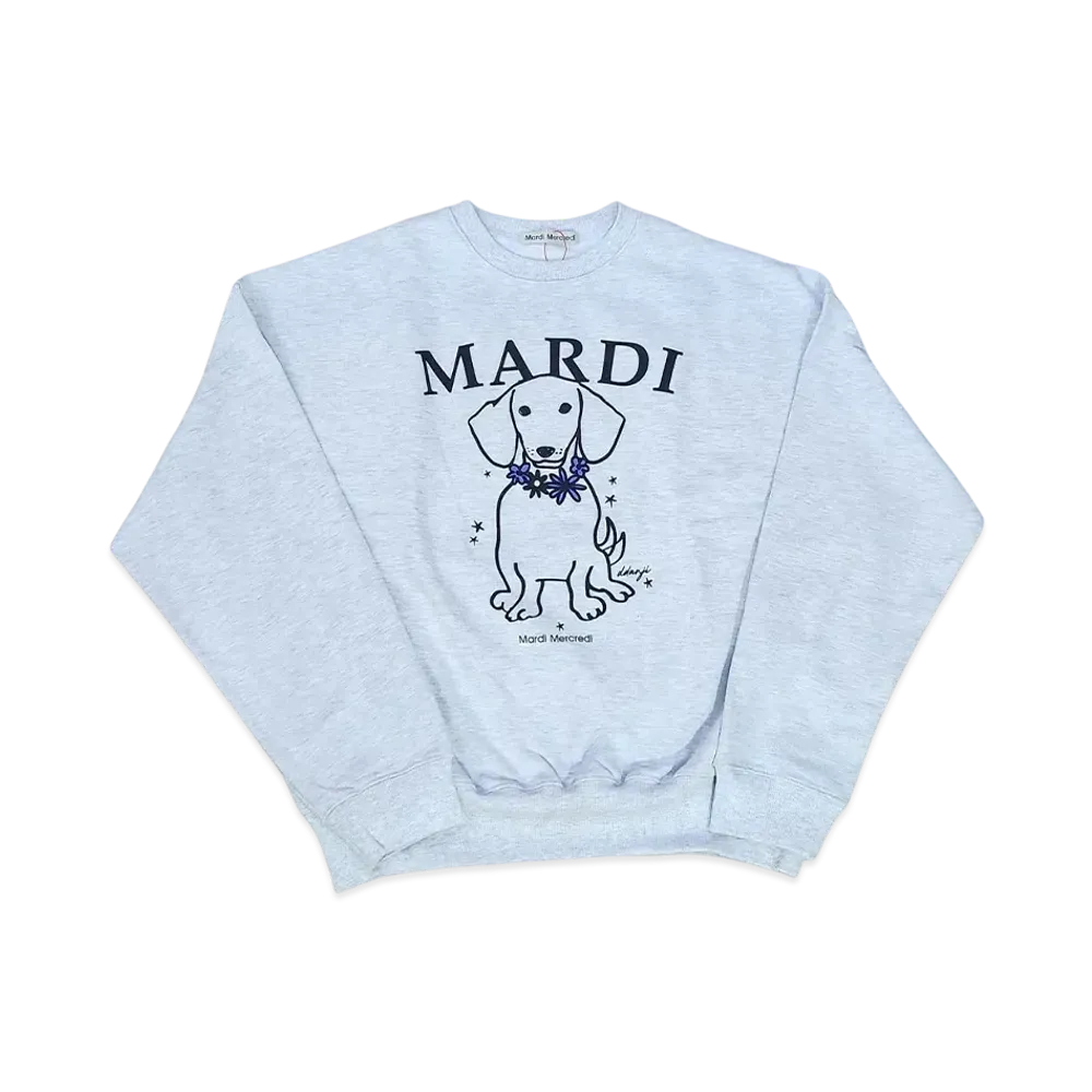 Mardi Mercredi Sweatshirt Swing The Tail Ddanji Flower Necklace "Heather Purple"