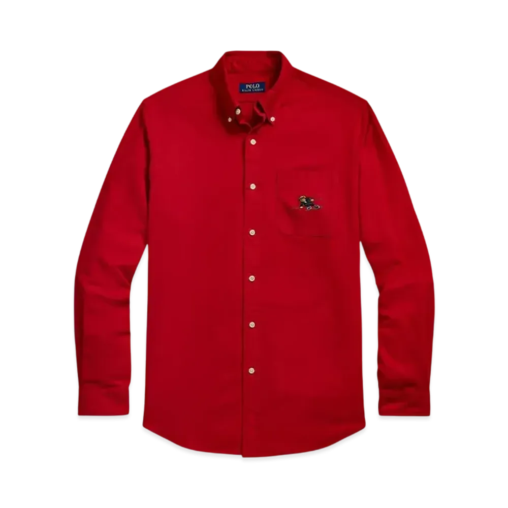 Polo Ralph Lauren Classic Fit Polo Bear Oxford Shirt "Red"