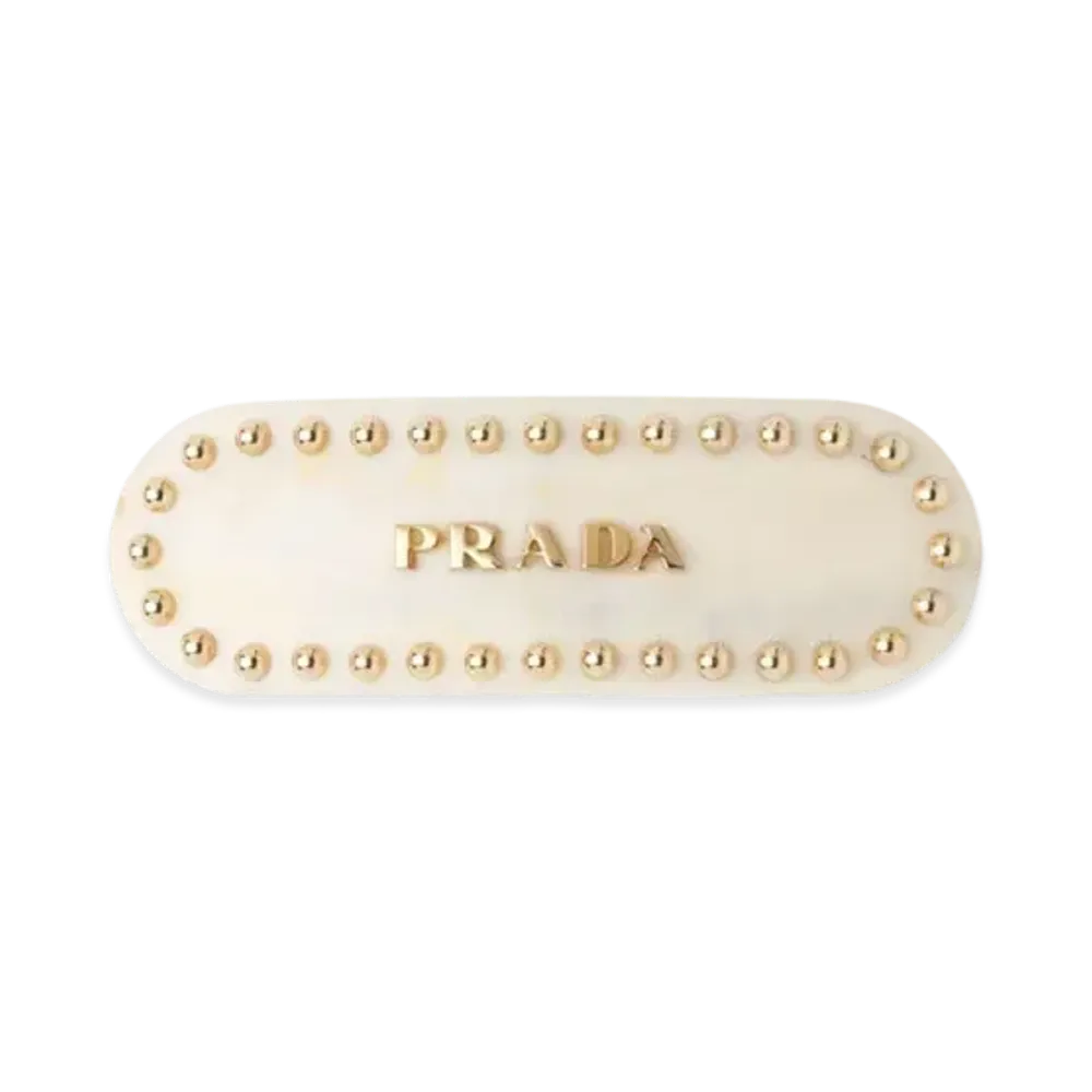 PRADA Plex Hair Clip "Ivory"