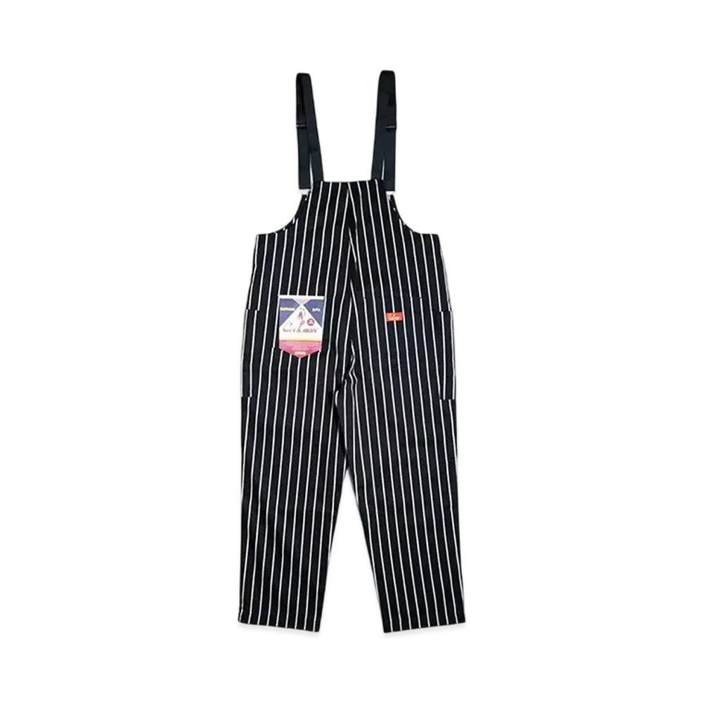 COOKMAN Fisherman's Bib Overall "Stripe/Black"