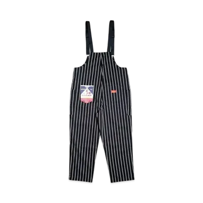 COOKMAN Fisherman's Bib Overall "Stripe/Black"
