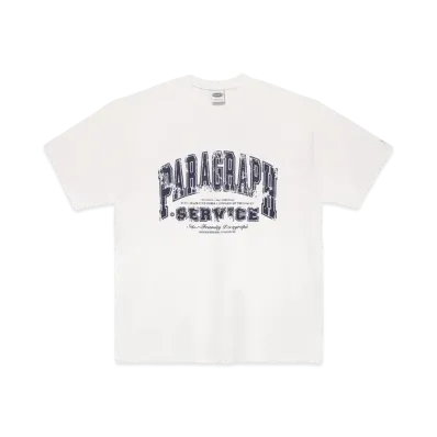 Paragraph Damaged Logo T Shirt "White"