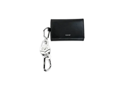 sacai Carabiner Trifold Wallet "Black"