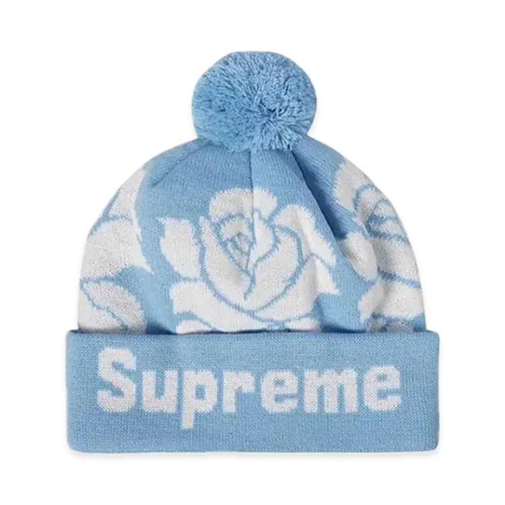 Supreme Rose Beanie "Light Blue"