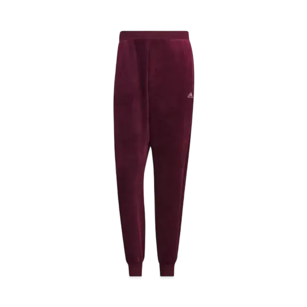adidas BYD3S Loose Fit Velor Full Length Cuff Pants (Gender Neutral) "Maroon"