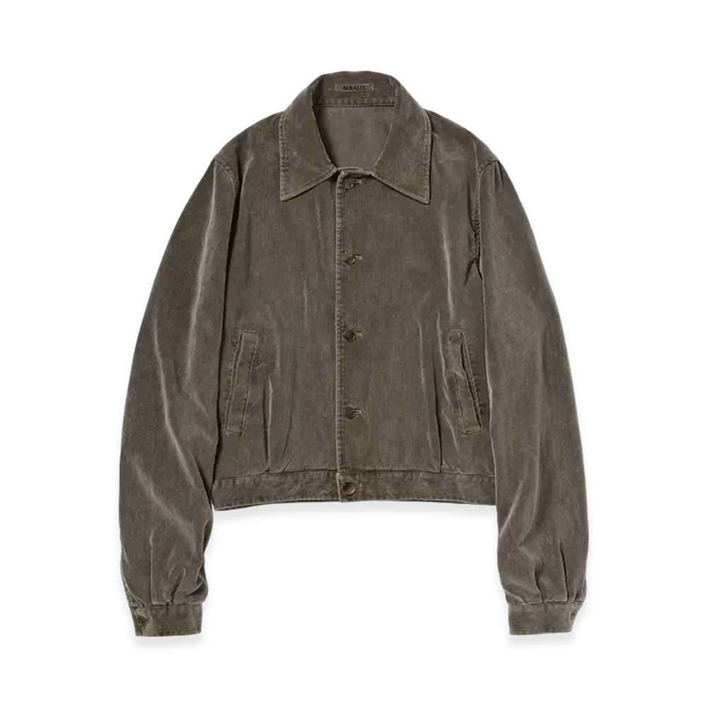 AURALEE Pigment Dyed Finx Cordurory Blouson "Olive Brown"