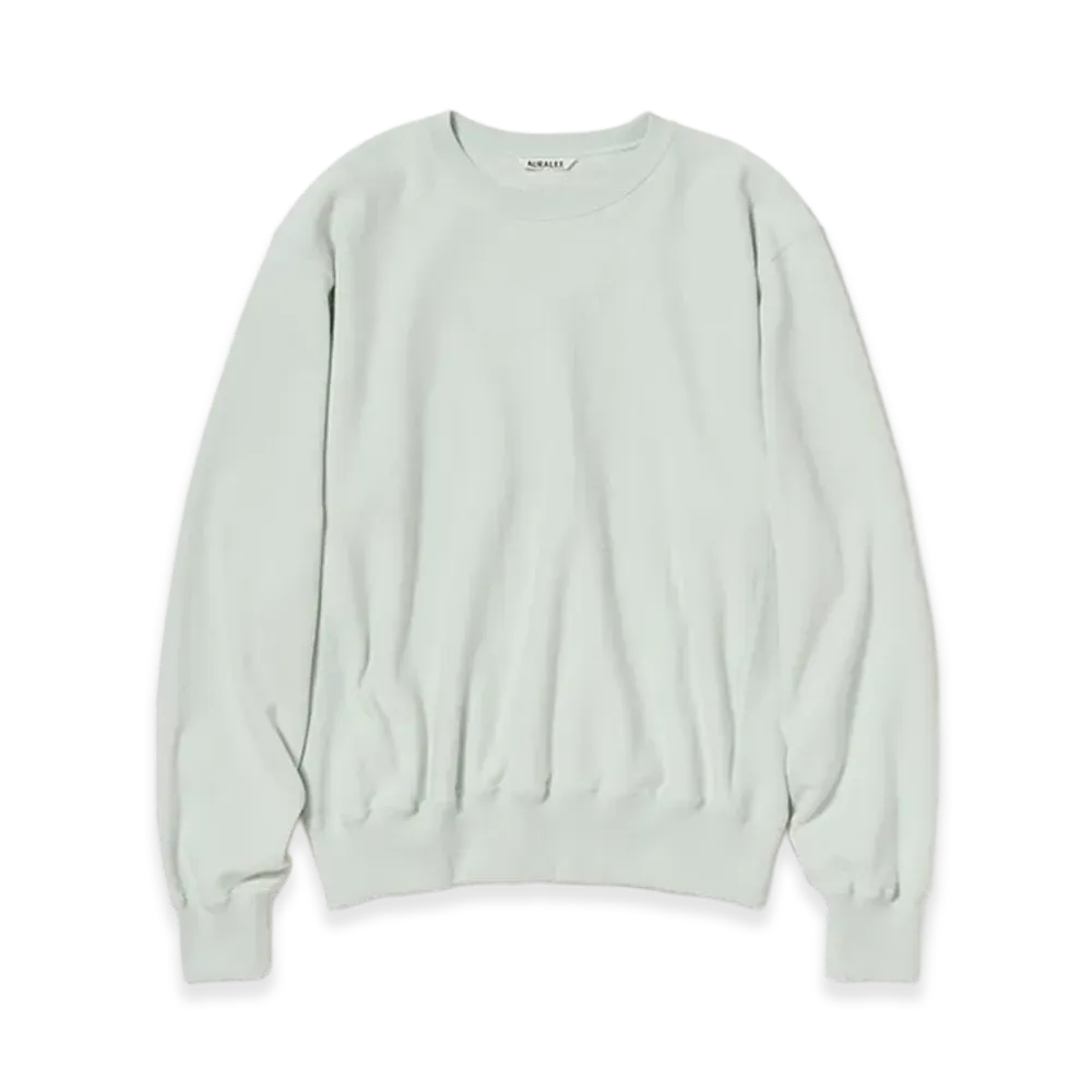 AURALEE Smooth Soft BD Sweat P/O "Pale Mint"