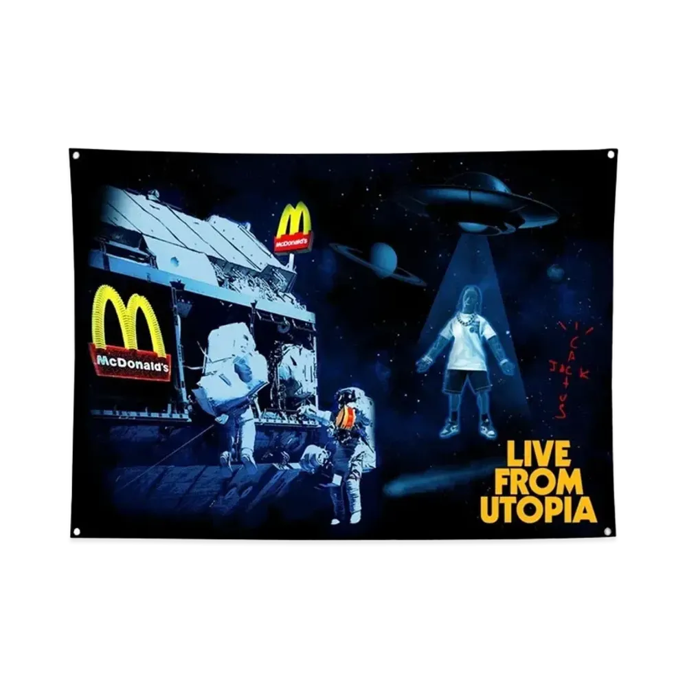 Travis Scott Cactus Jack x McDonald's Live From Utopia Flag "Multi"