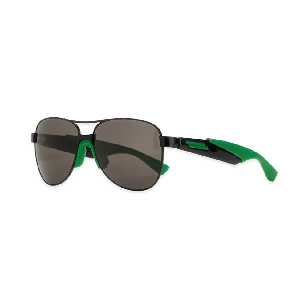 Bottega Veneta Women's Metal Mitre Aviatore Sunglasses "Black"