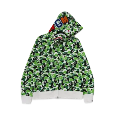 A BATHING APE Bape Store Chengdu Separate Shark Full Zip Hoodie "Green"