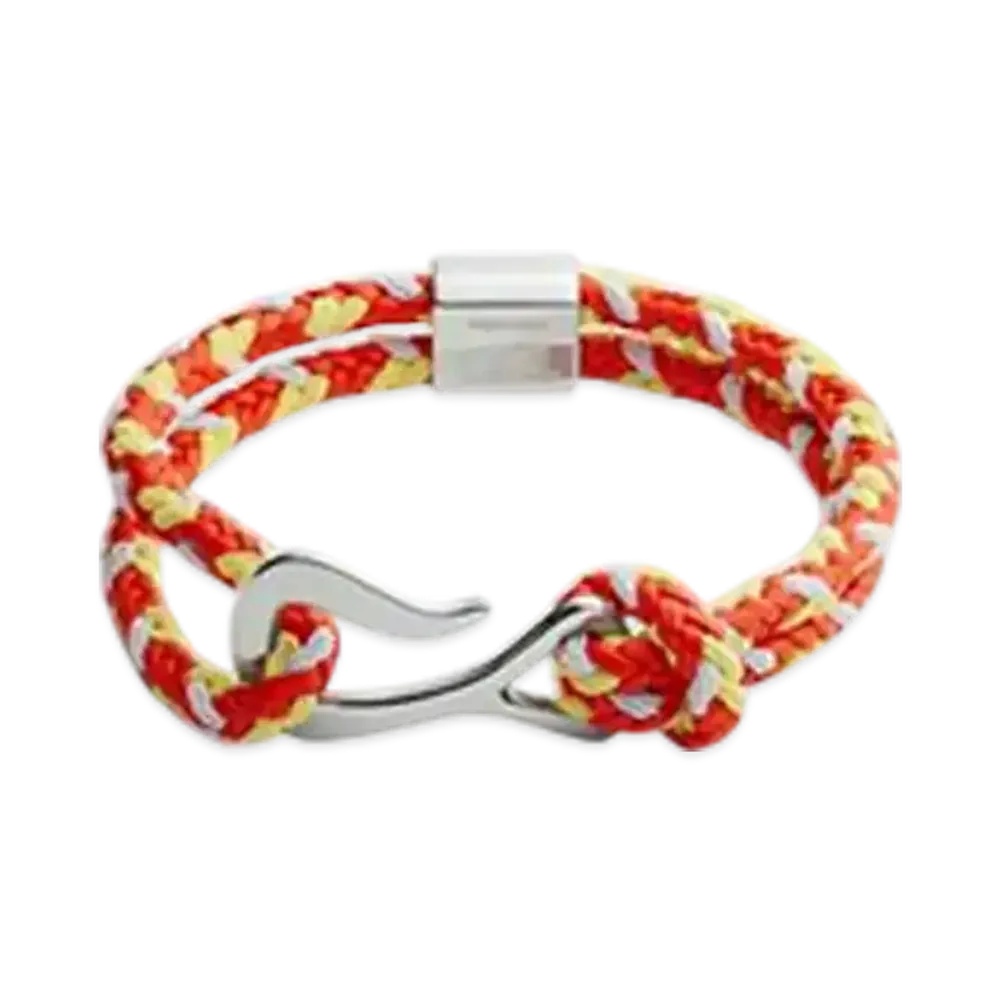 Bottega Veneta Braid Leather Bracelet "Orange/Pineapple"