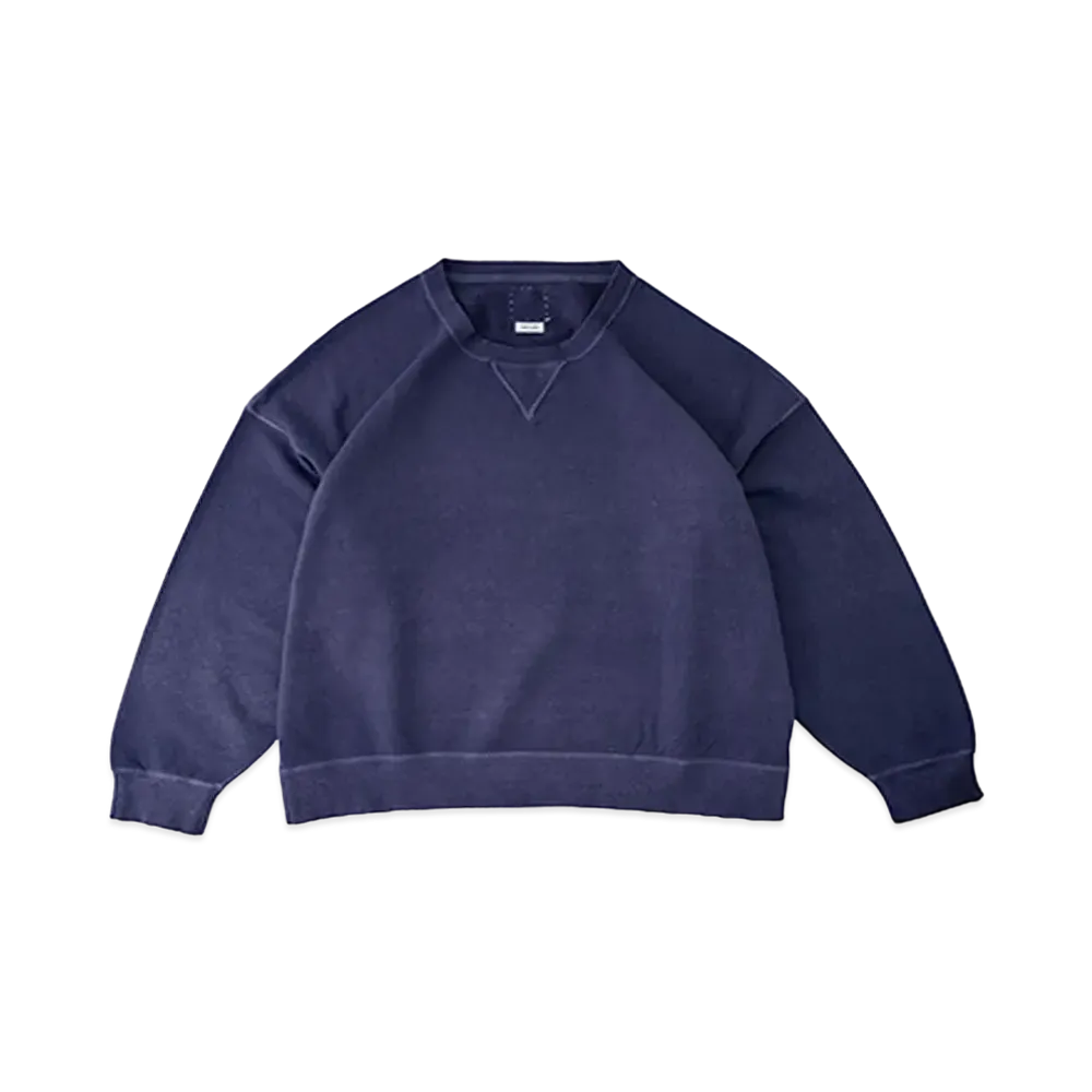 visvim AMPLUS SWEAT L/S (UNEVEN DYE) "Navy"