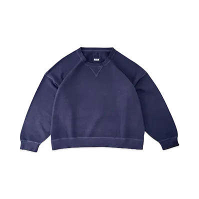 visvim AMPLUS SWEAT L/S (UNEVEN DYE) "Navy"