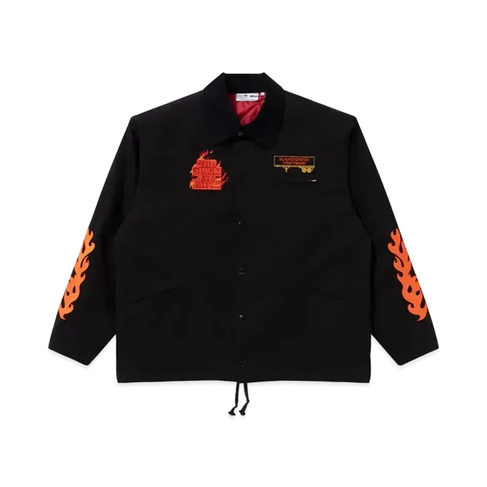 Black Eye Patch Burning OG Label Duck Jacket "Black"