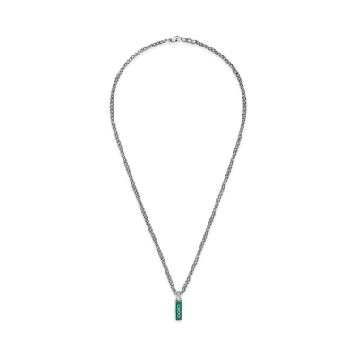 GUCCI Necklace With Enamel Pendant "Turquoise"
