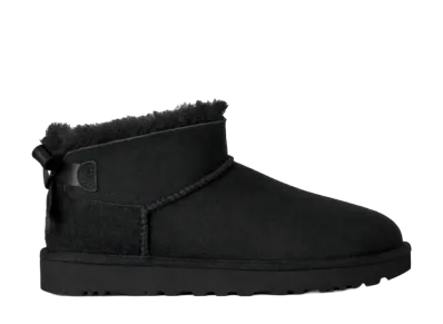 UGG Women's Ultra Mini Bailey Bow "Black"