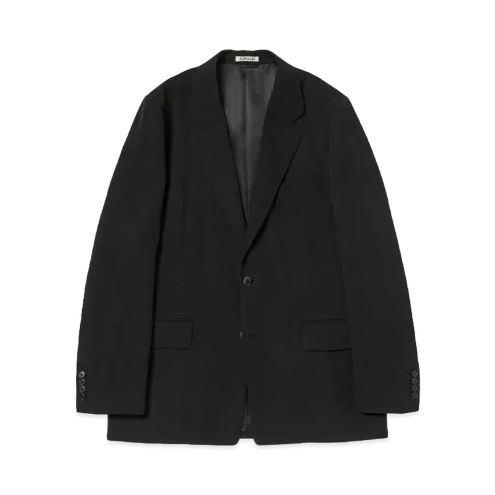 AURALEE Light Wool Max Gabardine Jacket "Top Black"