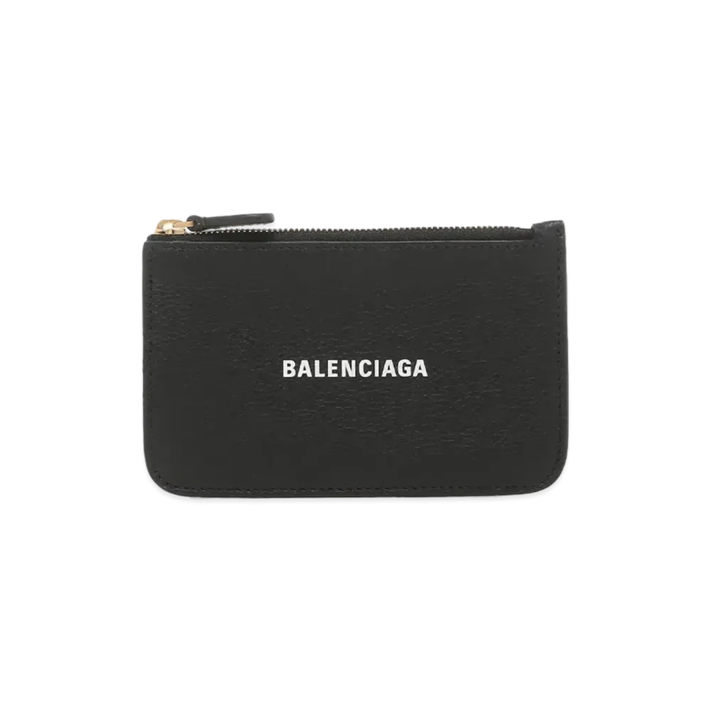 BALENCIAGA Cash Large Long Coin And Card Holder "Black"