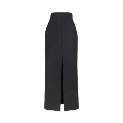 Alexander McQUEEN Pinstripe Pencil Skirt "Gray"