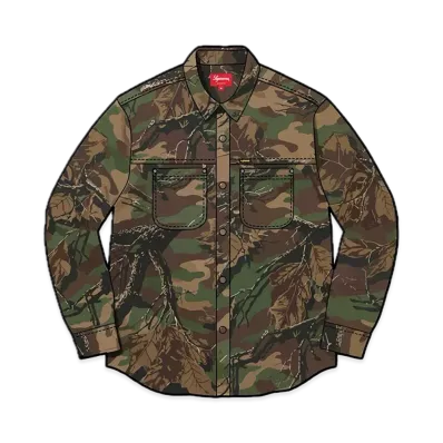 Supreme Snap Work Shirt "Branch Woodland Camo"