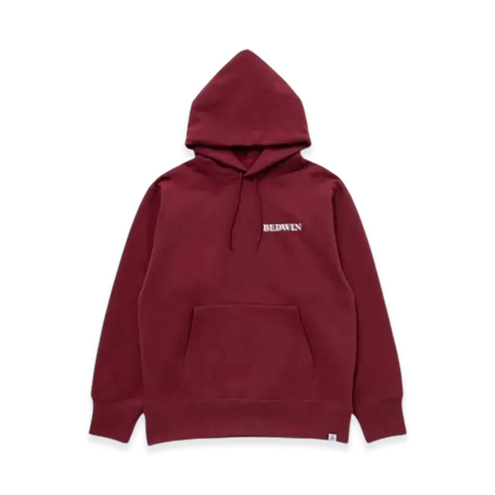 BEDWIN & THE HEARTBREAKERS L/S Printed Hooded Sweat Franklin "Burgundy"